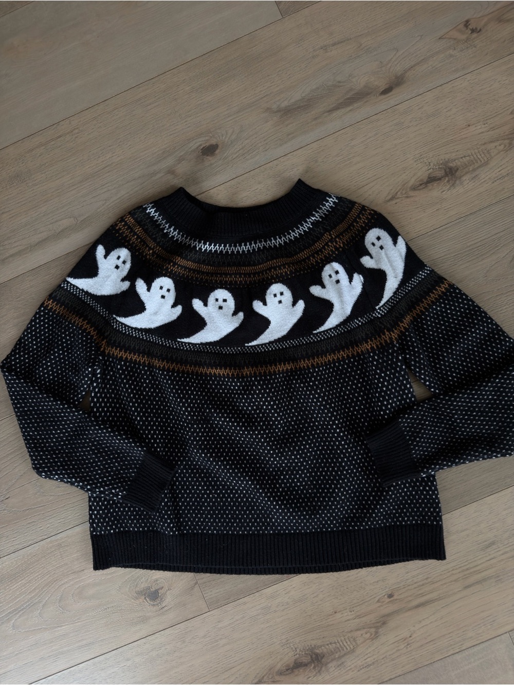 Women's Vintage 80s Halloween Ghost Spooky Sweater Size Medium